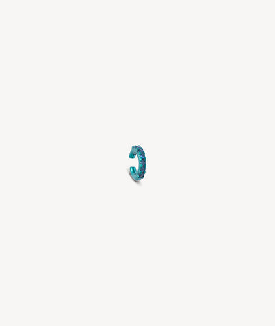 Ear cuff rond turquoise et zircons bleus Abi S T - YParis