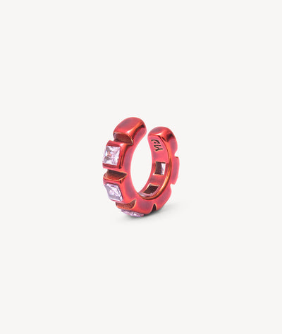 Ear cuff rouge zircons roses Dibba S R - YParis