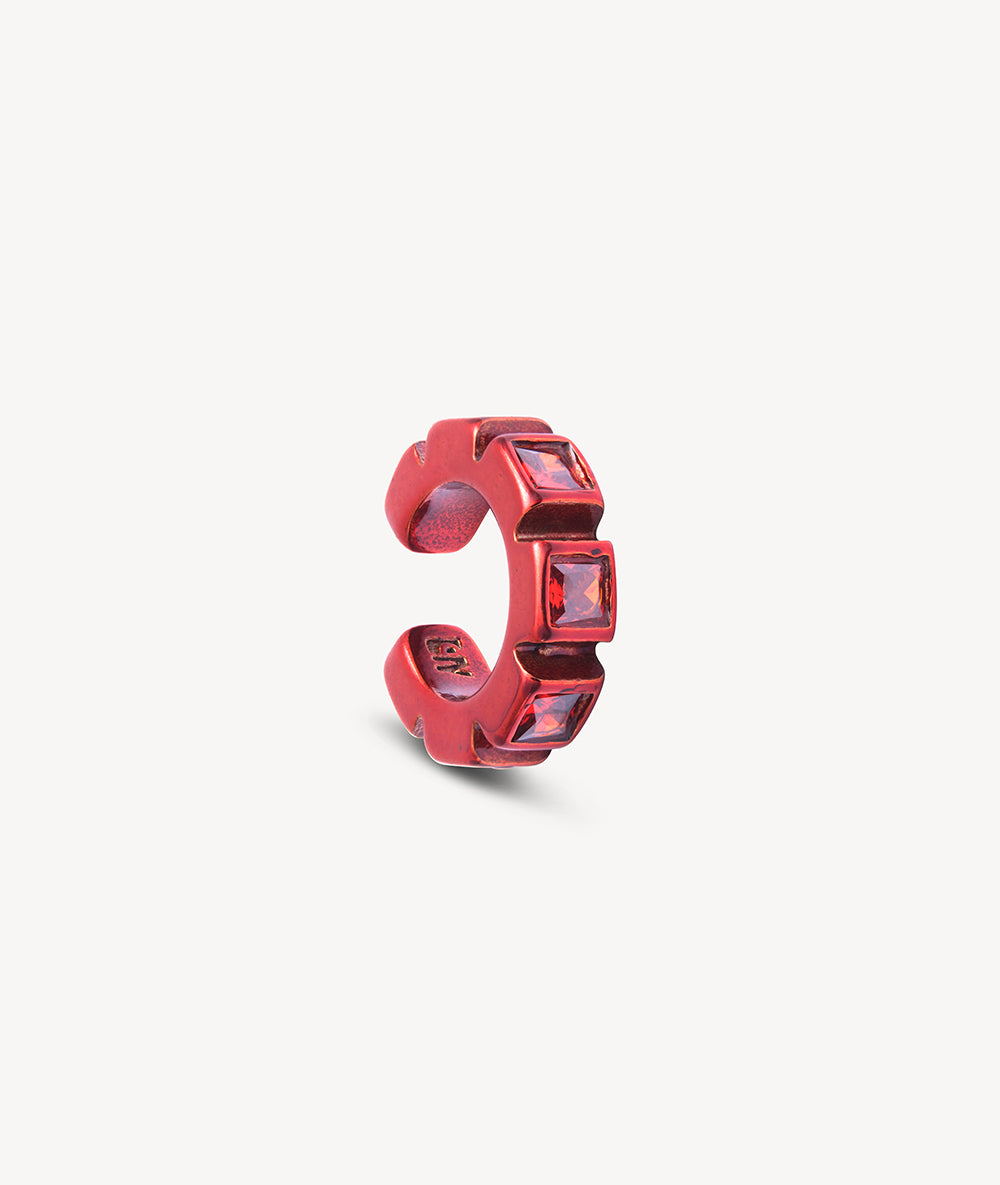 Ear cuff rouge zircons rouges Dibba L R
