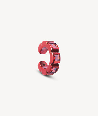 Ear cuff rouge zircons rouges Dibba L R - YParis