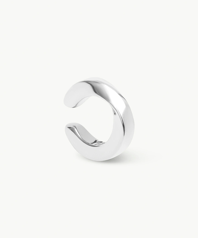 Ear cuff torsadé argenté Honor M S - YParis