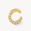 Honorito Star G gold and zirconia twisted ear cuff
