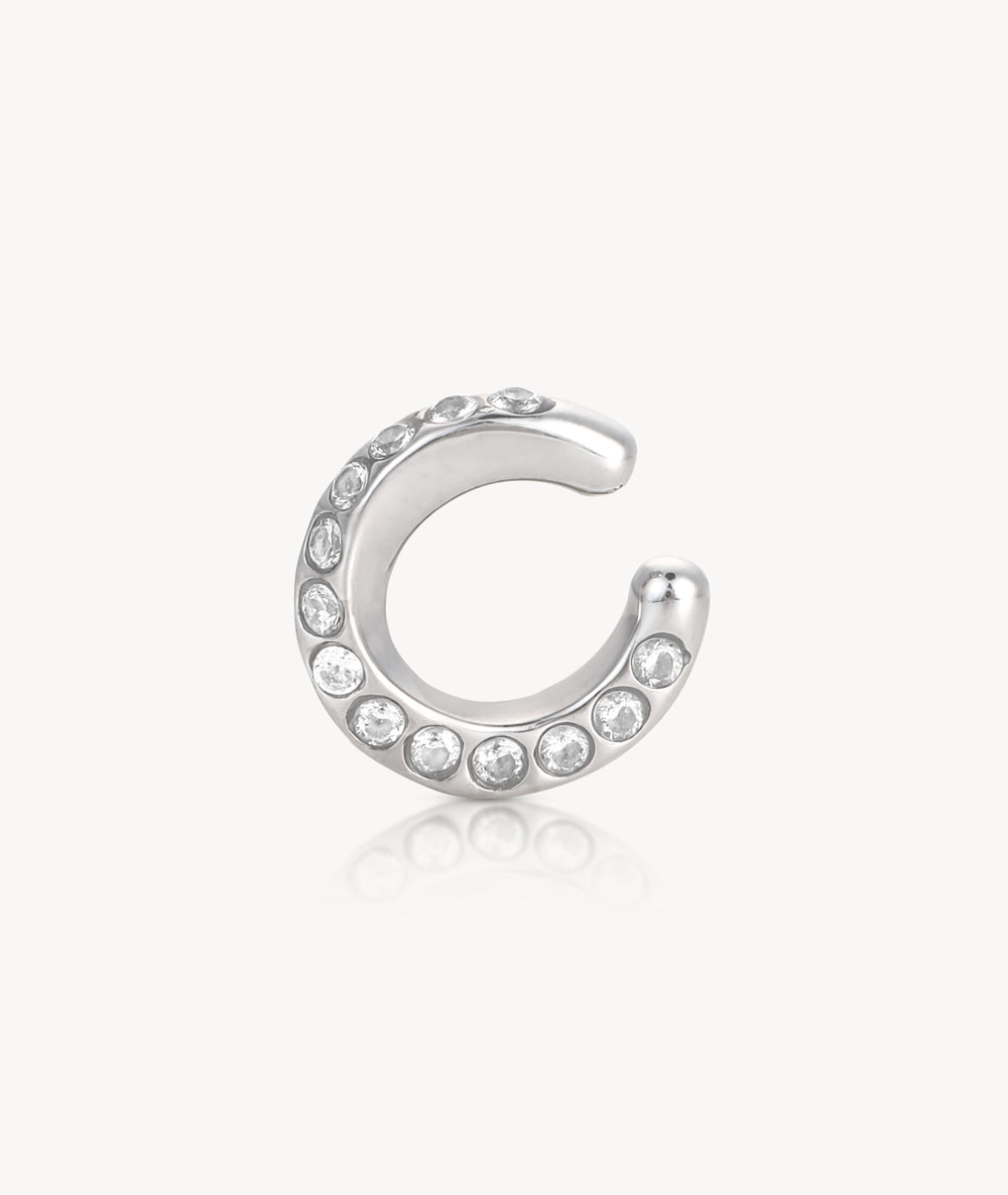 Honorito Star G gold and zirconia twisted ear cuff