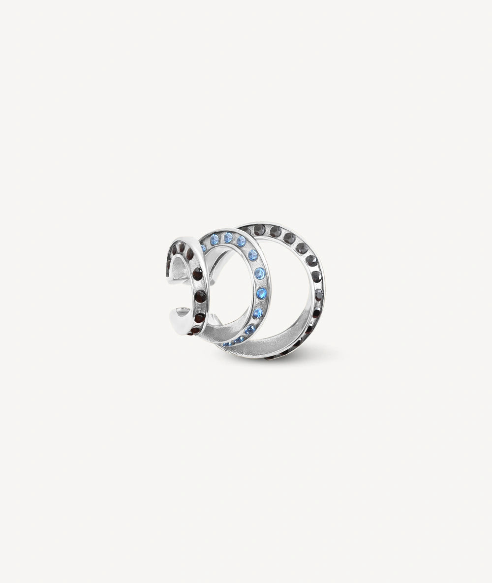 Triple gold ear cuff with zirconiums Ridley Star G