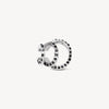 Ear cuff triple argenté et zirconiums noirs Ridley Star S B