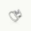 Ridley Star S triple silver and zirconium ear cuff