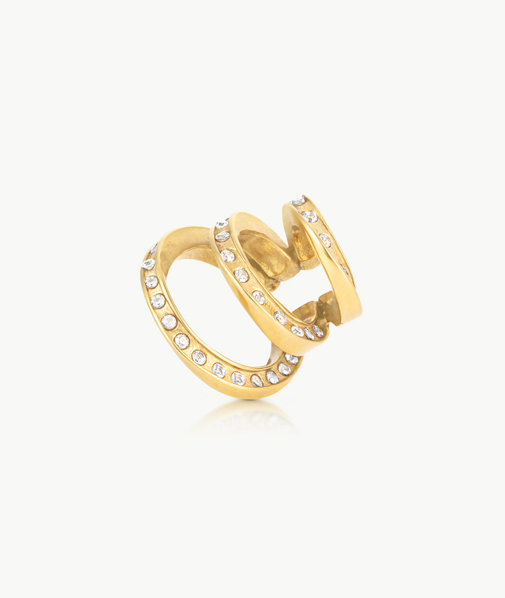 Ear cuff triple doré et zirconiums Ridley Star G