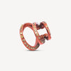 Ear cuff triple orange et zirconiums jaunes Yaz O