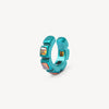 Ear cuff turquoise zircons oranges Dibba S T