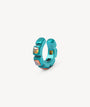 Ear cuff turquoise zircons oranges Dibba S T
