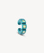 Ear cuff turquoise zircons verts Dibba L T