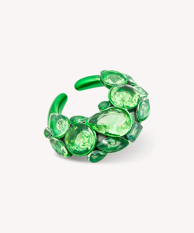 Ear cuff vert avec zircons verts DAHLIA SG - YParis