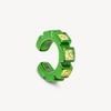 Loki S silver and zirconium ear cuff