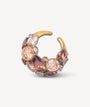Ear cuff vintage doré zircons champagnes et marrons Dahlia VG