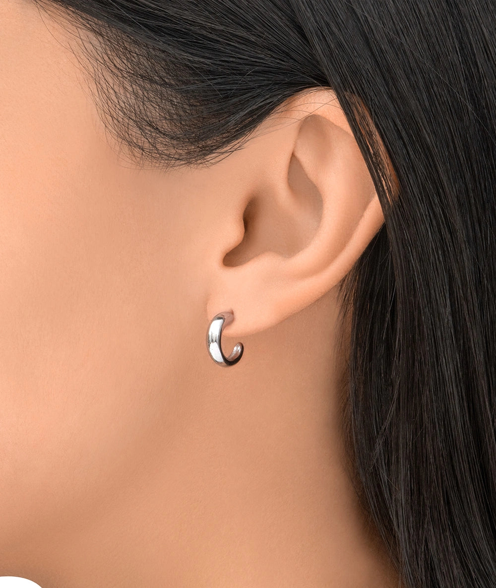 Boucle d'oreille créole argenté DAN S