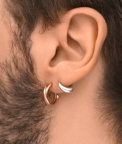Boucle d'oreille créole or rose ANJA S RG - YParis