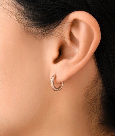 Boucle d'oreille créole or rose PARKER RG S - YParis