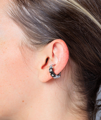 Ear cuff bicolore avec zirconiums blancs Lex BS - YParis
