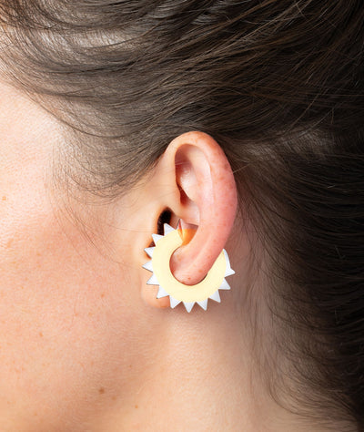 Ear cuff bicolore plat pique Xen Bi - YParis