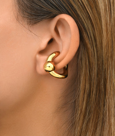 Ear cuff boule doré Curl G - YParis
