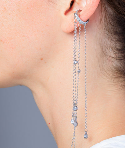 Honorito S silver twisted ear cuff - YParis