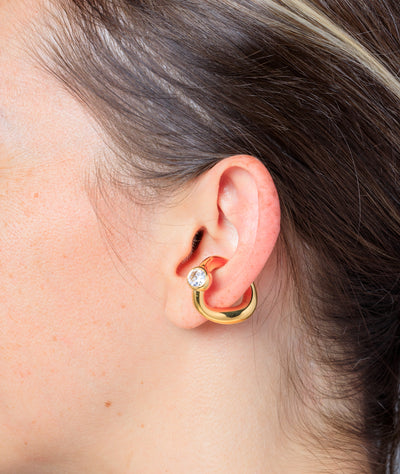 Ear cuff doré avec  zirconium Nyx G - YParis