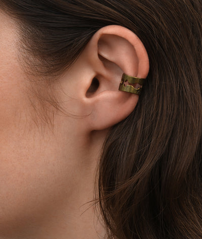Ear cuff doré en forme de lame effet vintage SANJI VG - YParis
