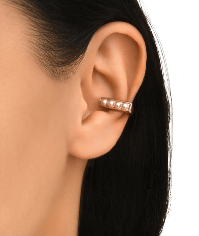 Ear cuff  doré et perles blanches KIRA RG - YParis
