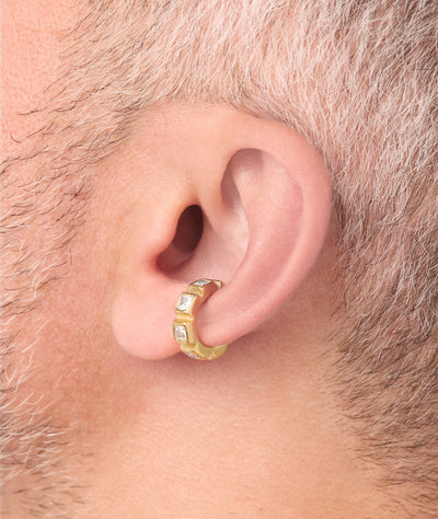 Ear cuff doré et zirconiums Loki L G - YParis