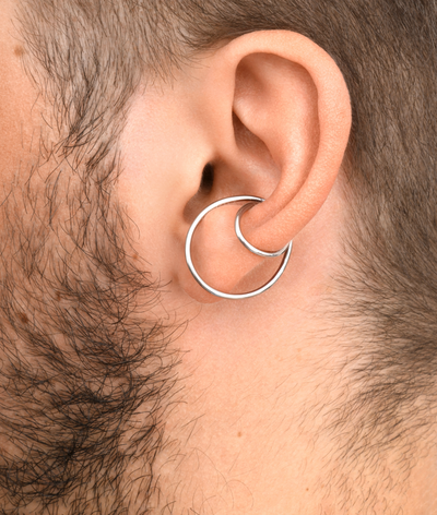 Ear cuff double argenté Lou S - YParis