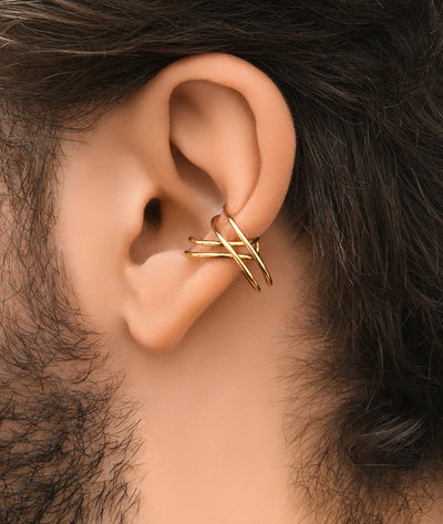 Ear cuff double doré VENUS G - YParis