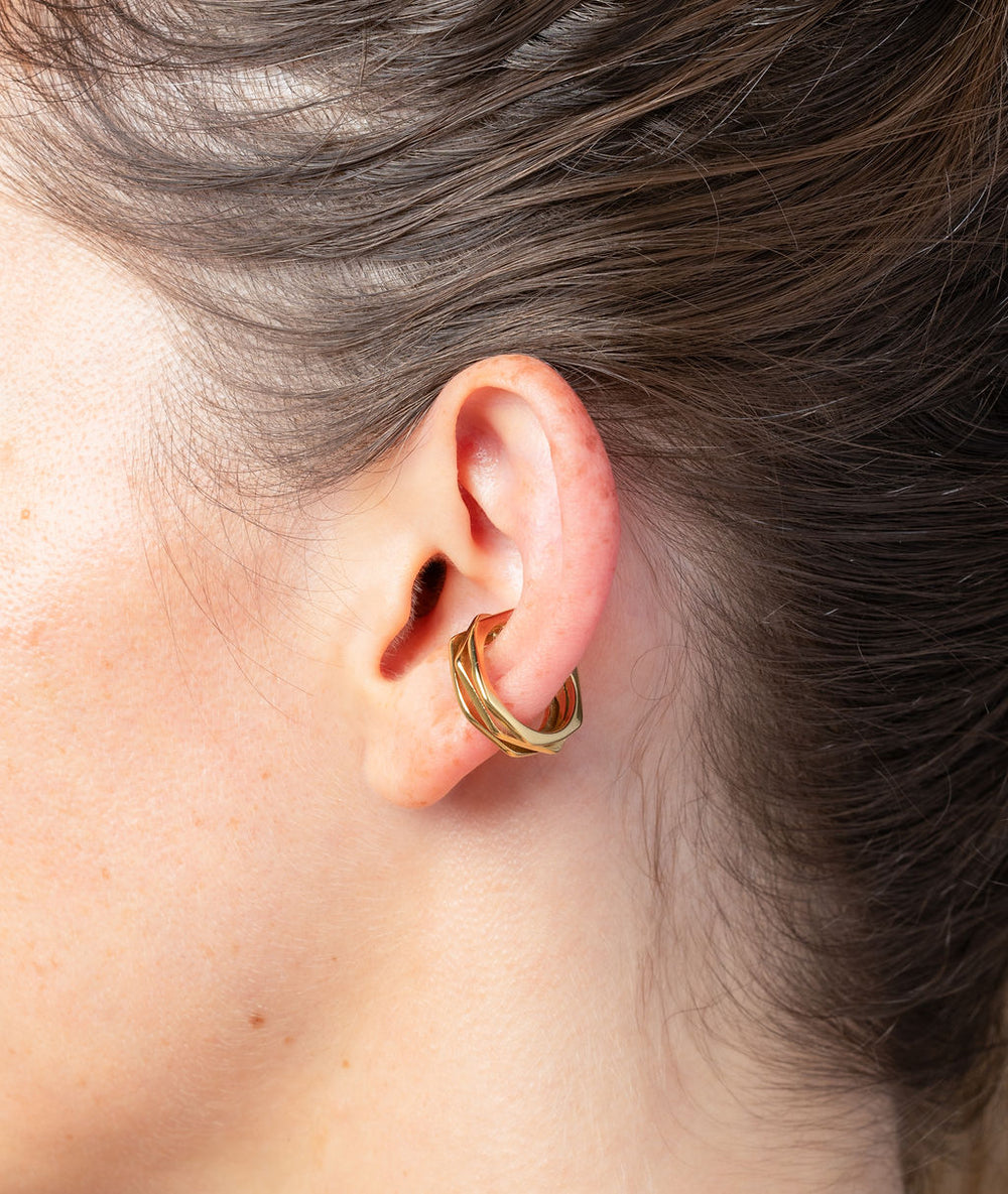 Ear cuff forme géométrique doré Bolty G