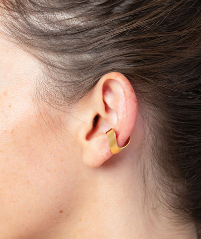 Ear cuff ondulé doré Wavy G - YParis