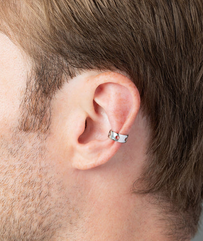 Ear cuff flat pierced silver June Trash S - YParis