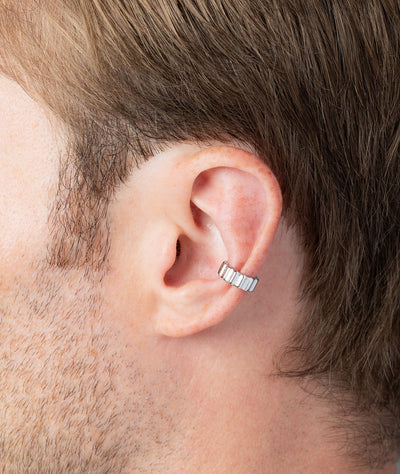 Round silver ear cuff Dany S - YParis
