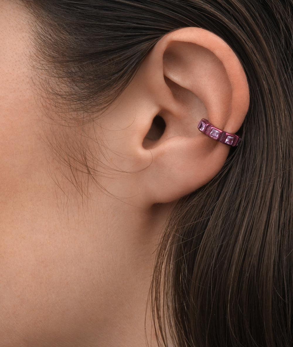 Ear cuff rose et zircons blancs Dibba S LP B