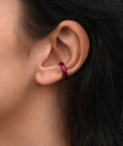 Ear cuff torsadé fuschia Honorito P - YParis