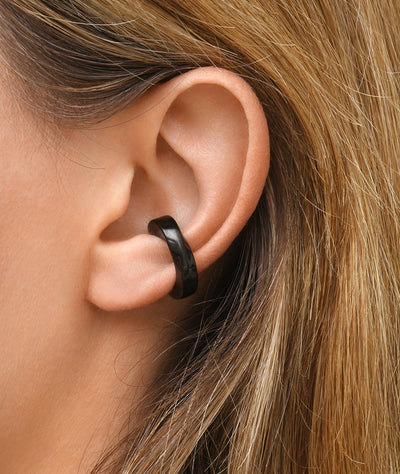 Ear cuff torsadé noir Honor M BL - YParis