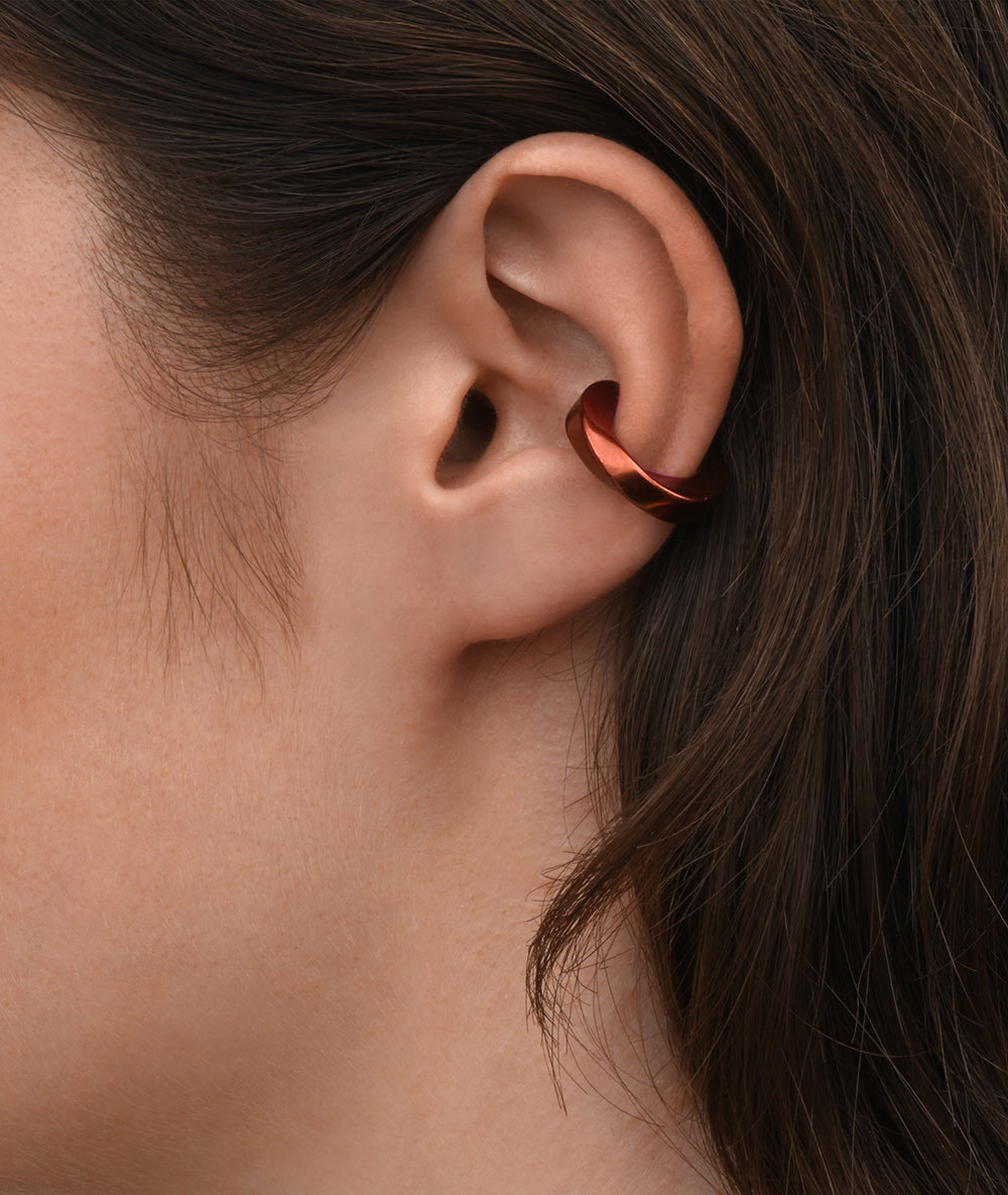 Ear cuff torsadé orange Honor M O