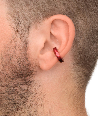 Ear cuff torsadé rouge Honor M R - YParis