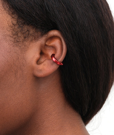 Ear cuff torsadé rouge Honorito R - YParis