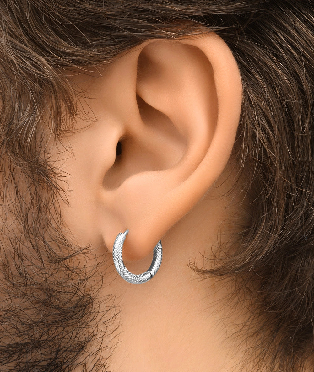 PARKER SL Silver Hoop Earrings