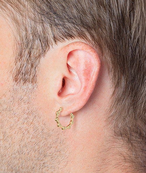Boucle d'oreille créole dorée Willie G