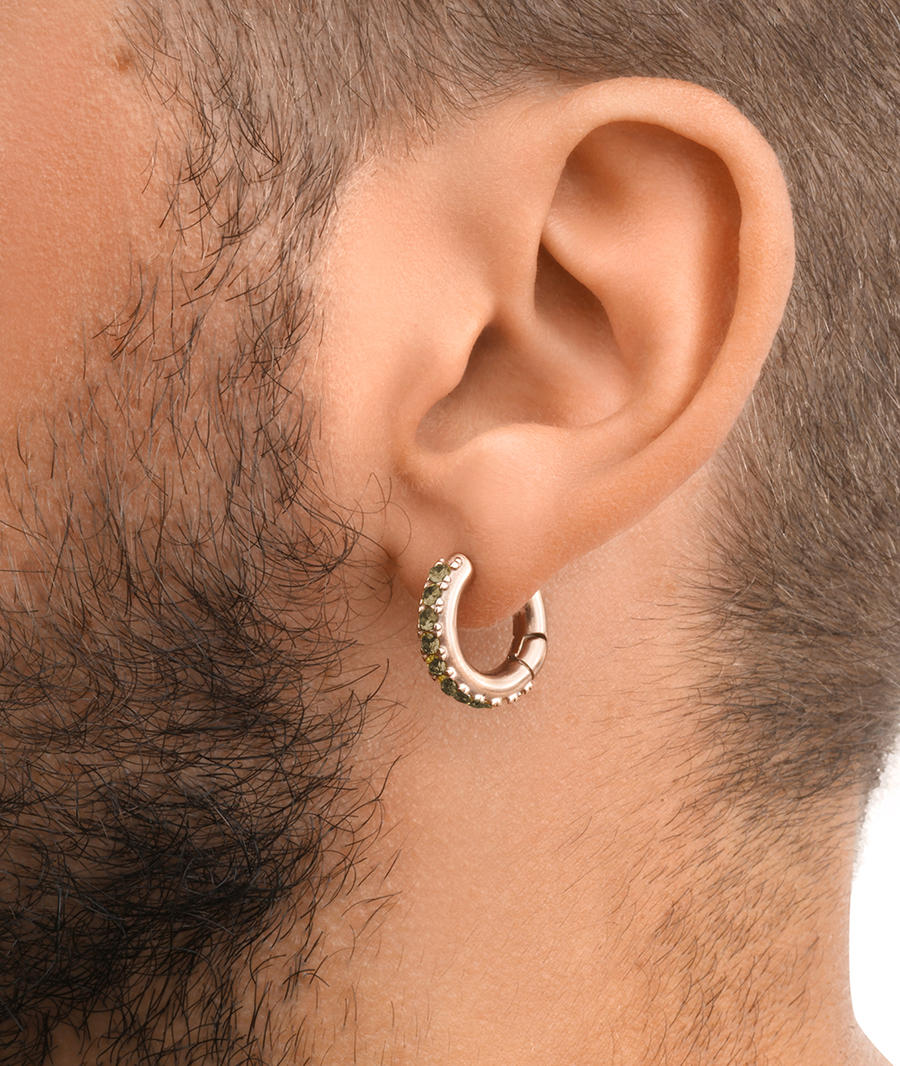Silver creole earring, Willie S