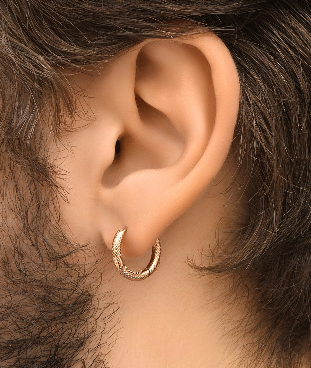 PARKER RG L Rose Gold Hoop Earrings