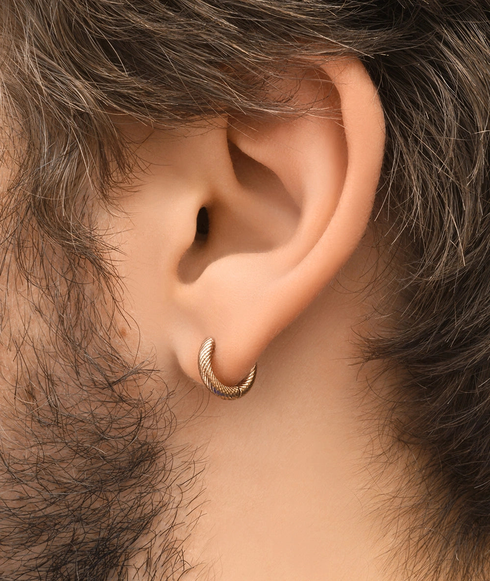 Boucle d'oreille créole or rose PARKER RG S