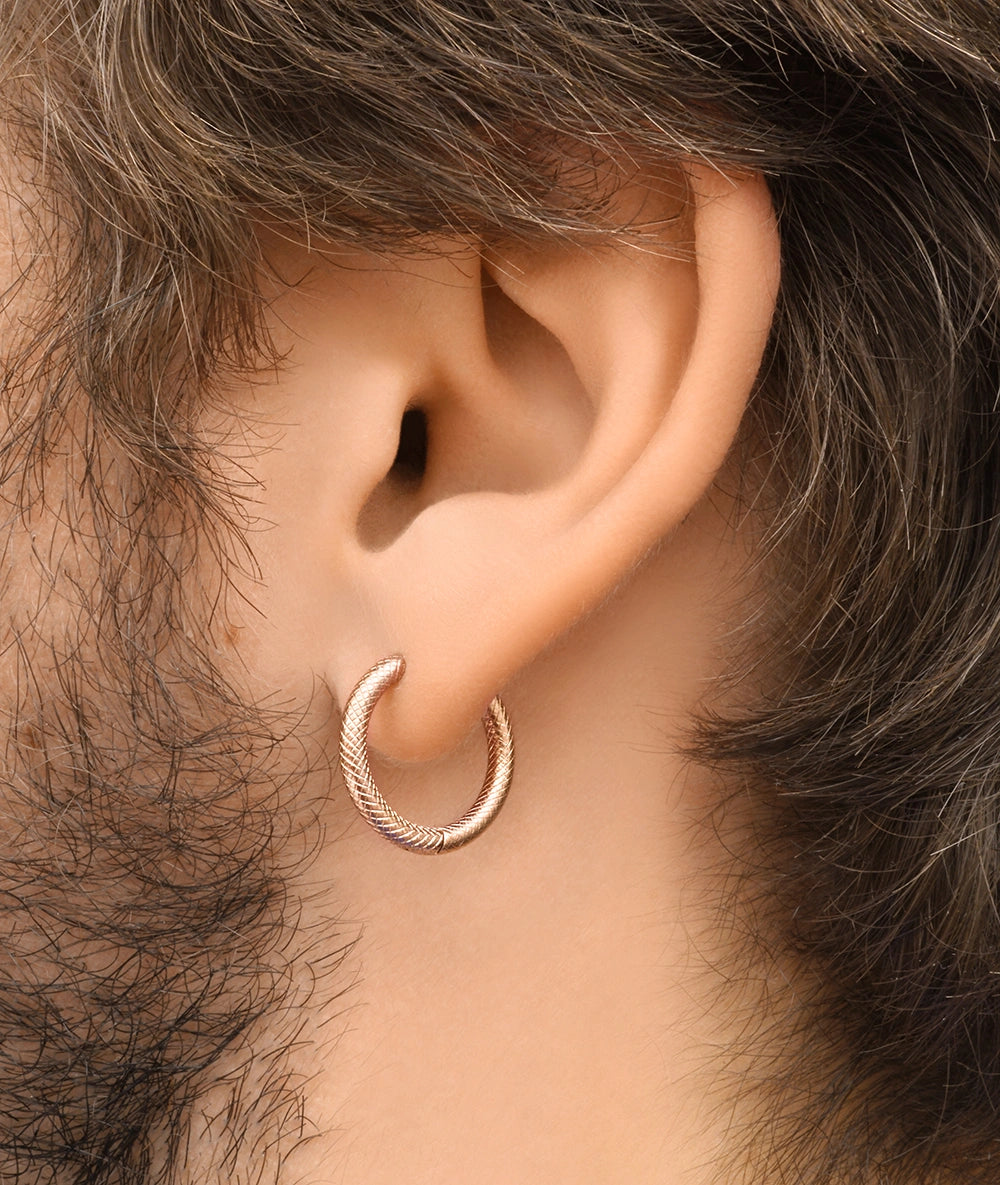 PARKER RG XL Rose Gold Hoop Earrings