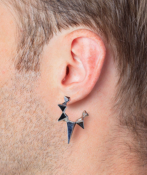 Iggy G gold and red stud earrings