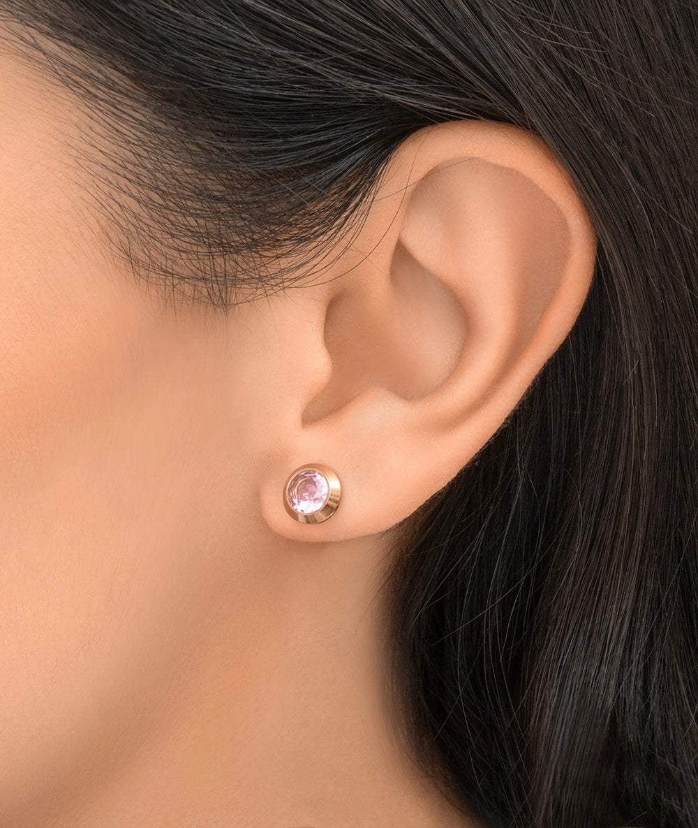 LUCA RG D rose gold stud earring