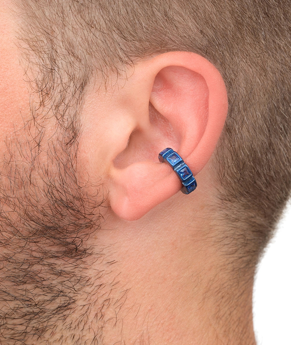 Ear cuff bleu et zircons turquoise Dibba L MB